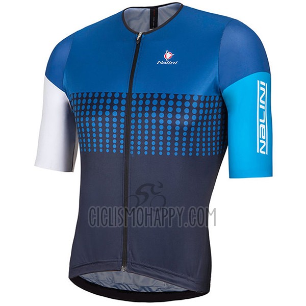 Nalini Velodromo Cycling Jersey Bib Short 2017 Men Short Sleeve Blue