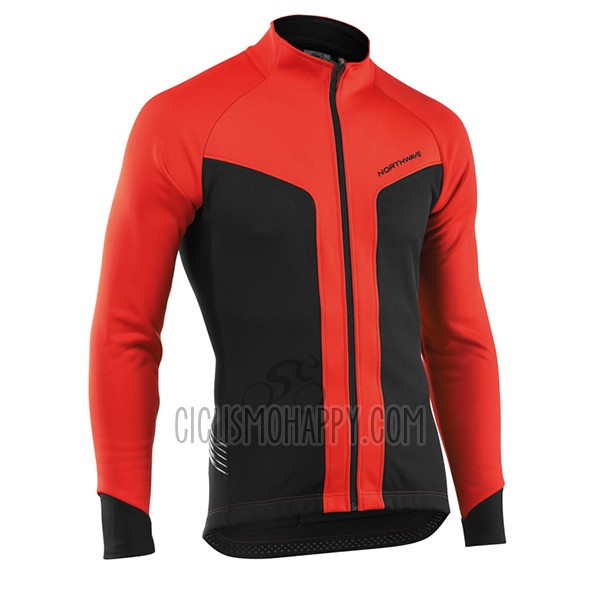 Nalini Northwave Cycling Jersey Bib Tight 2017 Men Long Sleeve Red and Black