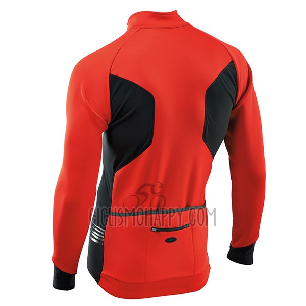 Nalini Northwave Cycling Jersey Bib Tight 2017 Men Long Sleeve Red and Black