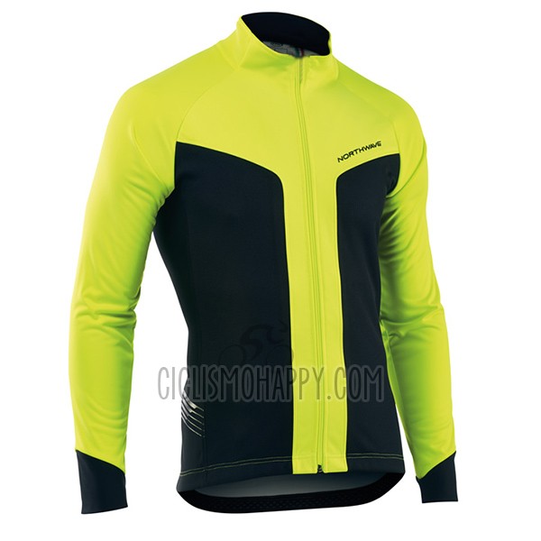 Nalini Northwave Cycling Jersey Bib Tight 2017 Men Long Sleeve Yellow and Black