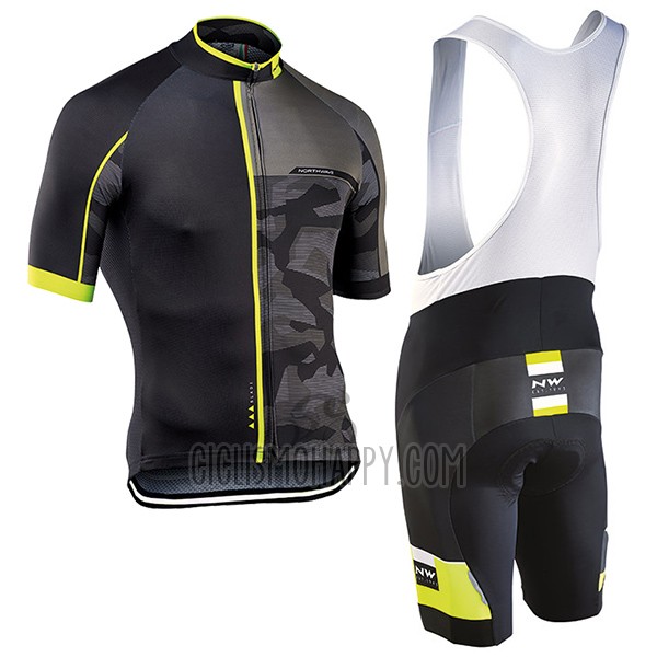 Northwave Blade Cycling Jersey Bib Short 2017 Men Short Sleeve Black