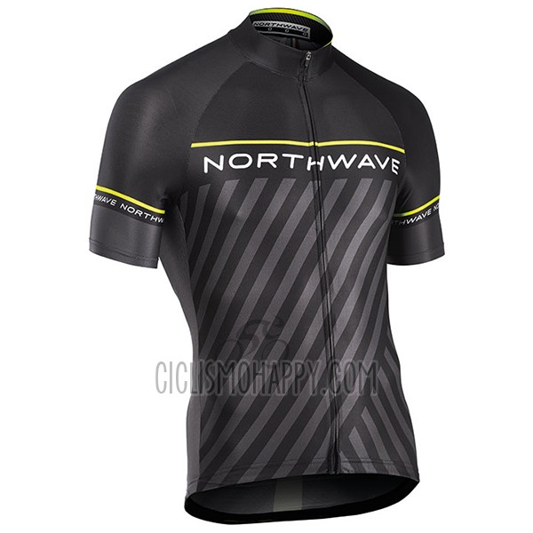 Northwave Cycling Jersey Bib Short 2017 Men Short Sleeve Black and Green
