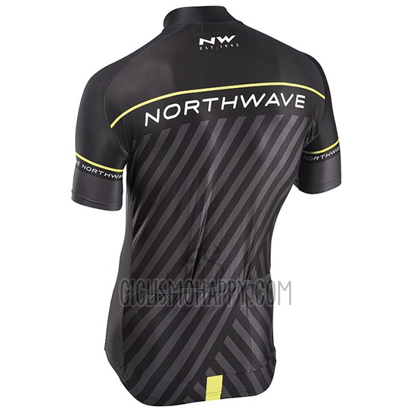 Northwave Cycling Jersey Bib Short 2017 Men Short Sleeve Black and Green