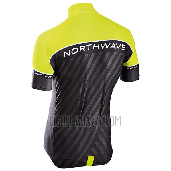 Northwave Cycling Jersey Bib Short 2017 Men Short Sleeve Green and Black