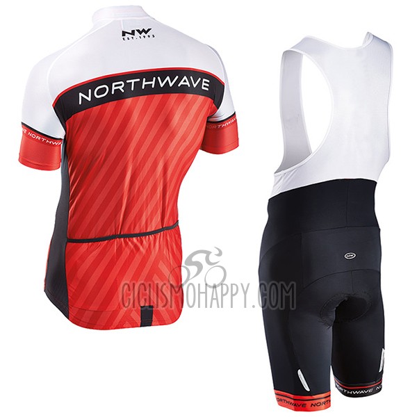 Northwave Cycling Jersey Bib Short 2017 Men Short Sleeve Red and White