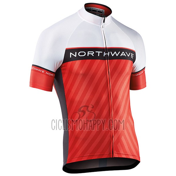 Northwave Cycling Jersey Bib Short 2017 Men Short Sleeve Red and White
