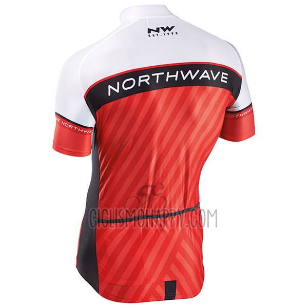 Northwave Cycling Jersey Bib Short 2017 Men Short Sleeve Red and White