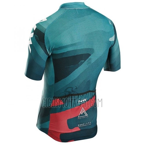 Northwave Cycling Jersey Bib Short 2018 Men Short Sleeve Green Pink