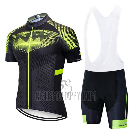 Northwave Cycling Jersey Bib Short 2019 Men Short Sleeve Black Green
