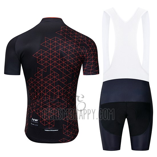 Northwave Cycling Jersey Bib Short 2019 Men Short Sleeve Black Red