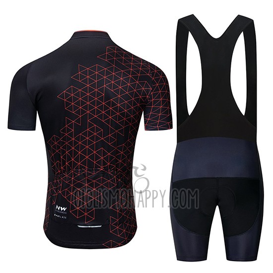 Northwave Cycling Jersey Bib Short 2019 Men Short Sleeve Black Red