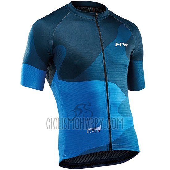 Northwave Cycling Jersey Bib Short 2019 Men Short Sleeve Blue