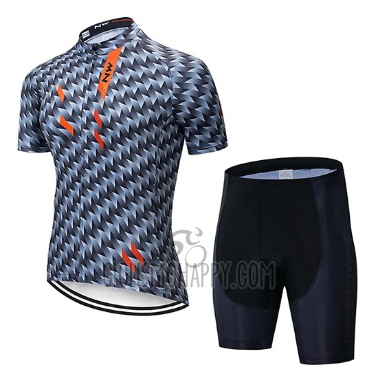 Northwave Cycling Jersey Bib Short 2019 Men Short Sleeve Gray Orange