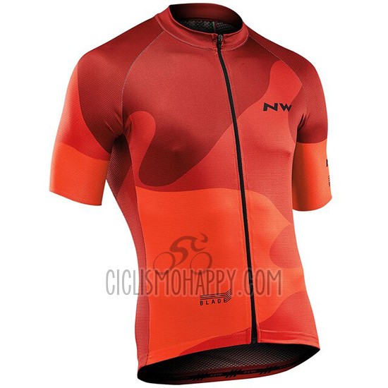 Northwave Cycling Jersey Bib Short 2019 Men Short Sleeve Orange
