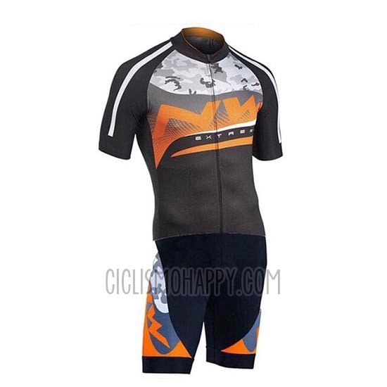 Northwave Cycling Jersey Bib Short 2019 Men Short Sleeve Silver Orange Black