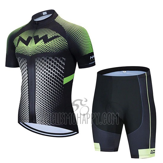 Northwave Cycling Jersey Bib Short 2020 Men Short Sleeve Black White Green
