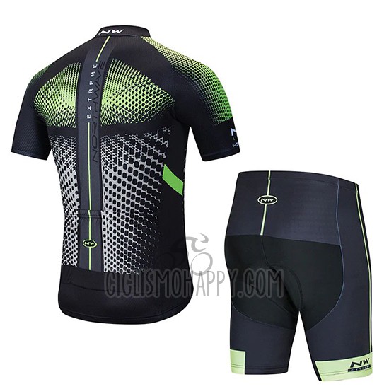 Northwave Cycling Jersey Bib Short 2020 Men Short Sleeve Black White Green