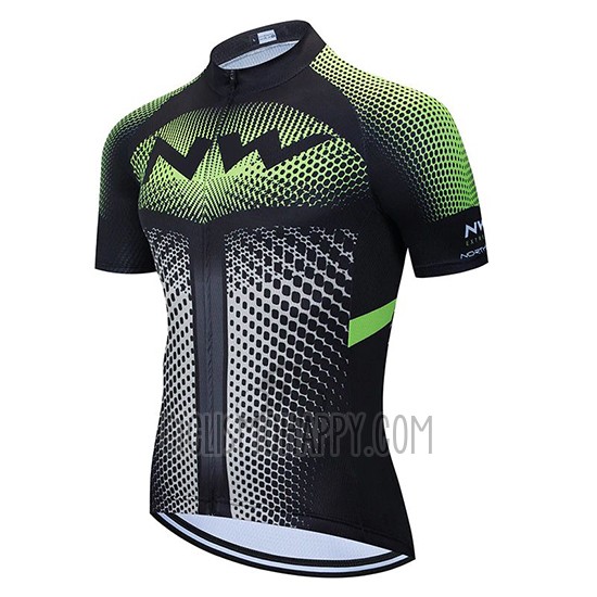 Northwave Cycling Jersey Bib Short 2020 Men Short Sleeve Black White Green