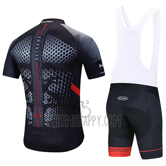 Northwave Cycling Jersey Bib Short 2020 Men Short Sleeve Black Yellow Red