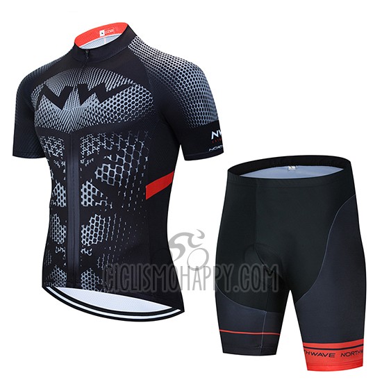 Northwave Cycling Jersey Bib Short 2020 Men Short Sleeve Black Yellow Red