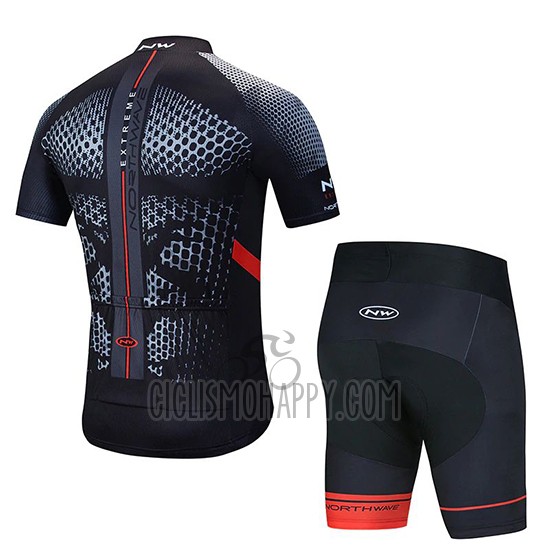 Northwave Cycling Jersey Bib Short 2020 Men Short Sleeve Black Yellow Red