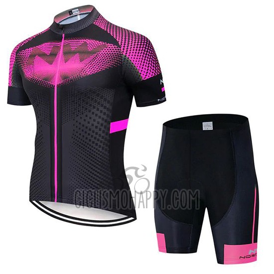 Northwave Cycling Jersey Bib Short 2020 Men Short Sleeve Fuchsia Black