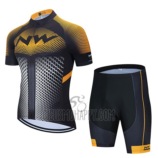 Northwave Cycling Jersey Bib Short 2020 Men Short Sleeve Orange Black