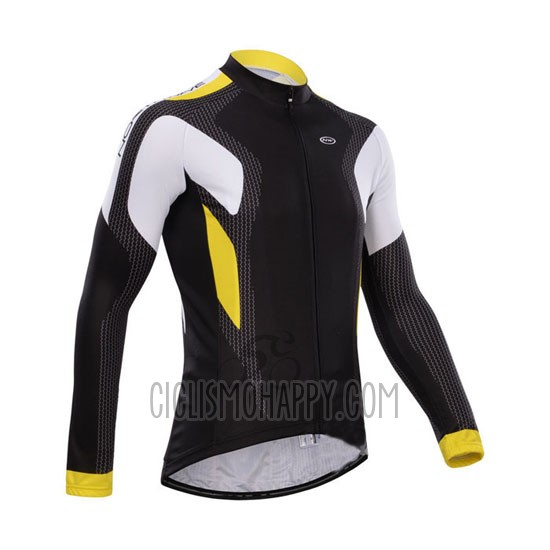 Northwave Cycling Jersey Bib Tight 2015 Men Long Sleeve Black and Yellow
