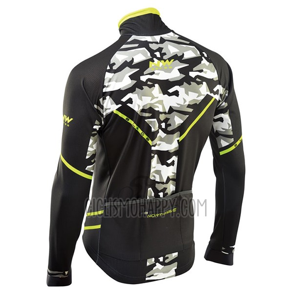 Northwave Cycling Jersey Bib Tight 2017 Men Long Sleeve Black and Camouflage