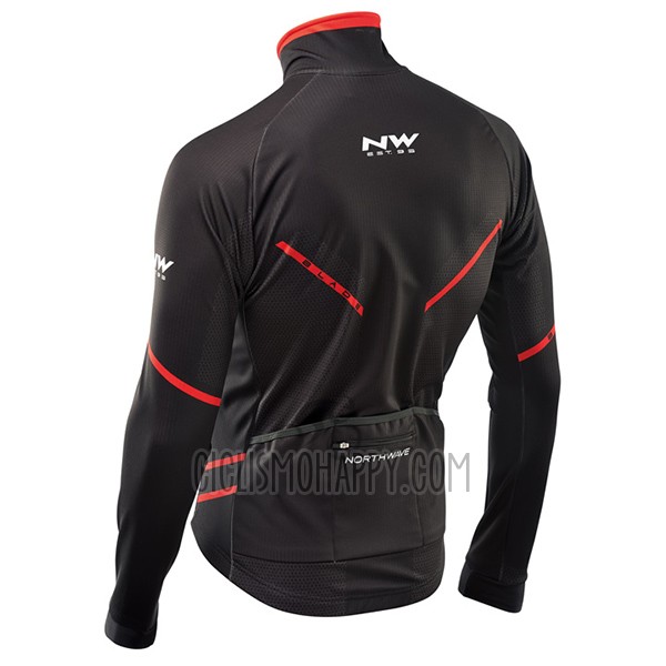 Northwave Cycling Jersey Bib Tight 2017 Men Long Sleeve Black and Red