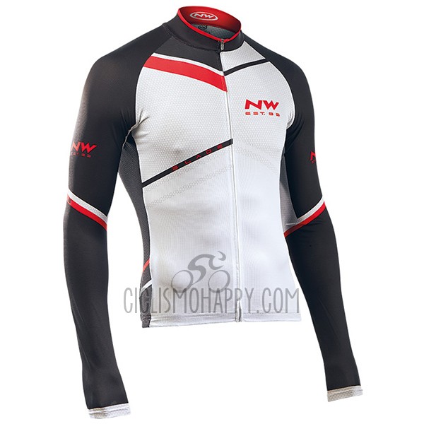 Northwave Cycling Jersey Bib Tight 2017 Men Long Sleeve Black and White