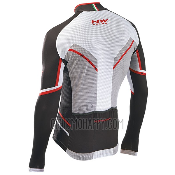 Northwave Cycling Jersey Bib Tight 2017 Men Long Sleeve Black and White