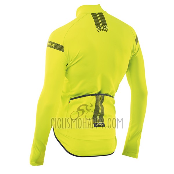Northwave Cycling Jersey Bib Tight 2017 Men Long Sleeve Yellow
