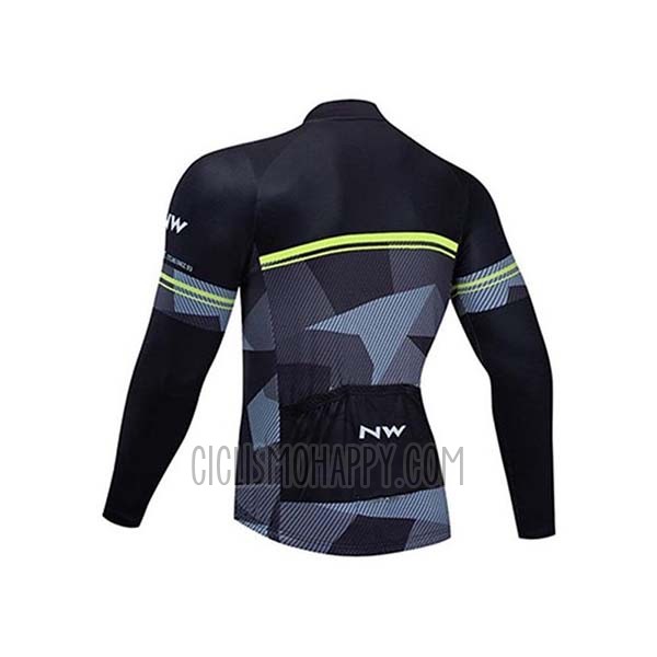 Northwave Cycling Jersey Bib Tight 2020 Men Long Sleeve Black Gray