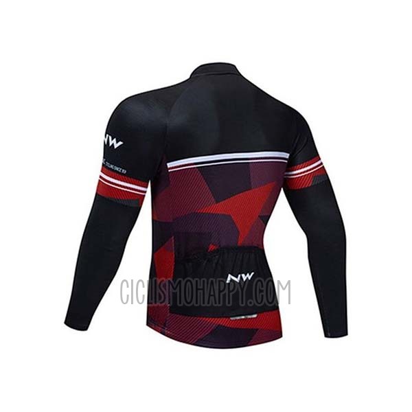 Northwave Cycling Jersey Bib Tight 2020 Men Long Sleeve Black Red