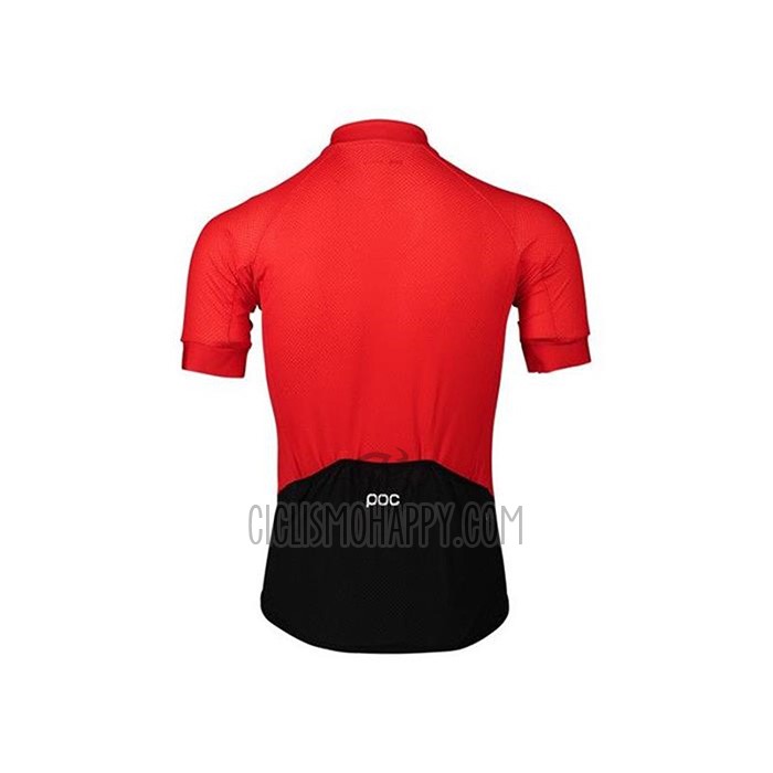 POC Cycling Jersey Bib Short 2020 Men Short Sleeve Red Black