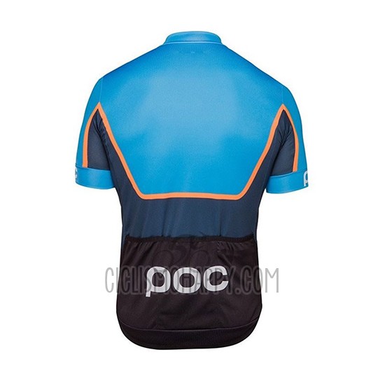 POC Essential Road Block Cycling Jersey Bib Short 2018 Men Short Sleeve Blue