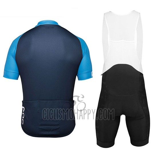 POC Essential XC Cycling Jersey Bib Short 2018 Men Short Sleeve Blue and Black