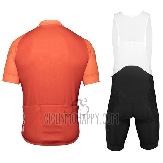 POC Essential XC Cycling Jersey Bib Short 2018 Men Short Sleeve Orange