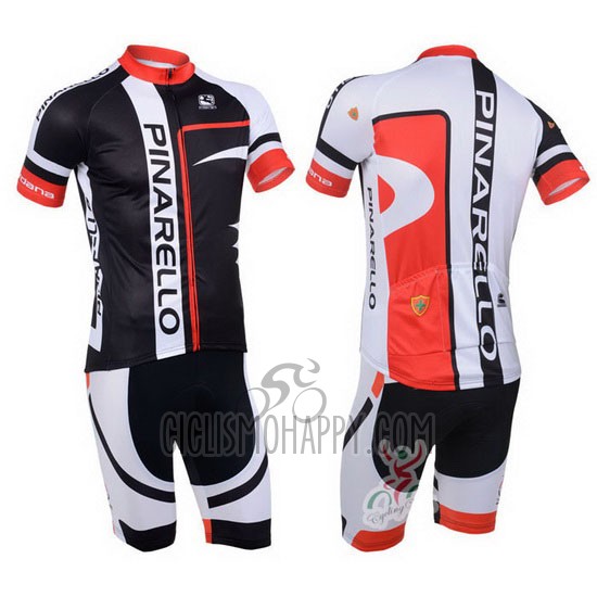 Pinarello Cycling Jersey Bib Short 2013 Men Short Sleeve Red and Black