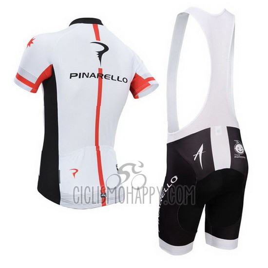 Pinarello Cycling Jersey Bib Short 2014 Men Short Sleeve Black and White