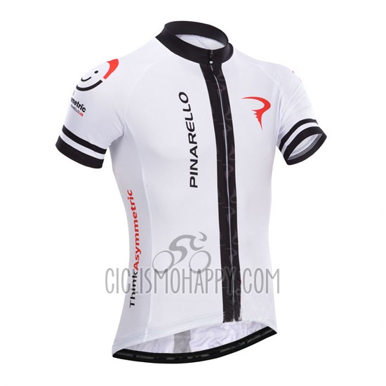 Pinarello Cycling Jersey Bib Short 2014 Men Short Sleeve White
