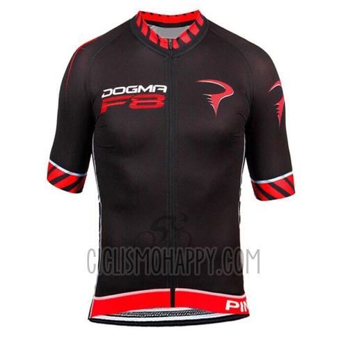 Pinarello Cycling Jersey Bib Short 2015 Men Short Sleeve Black and Red