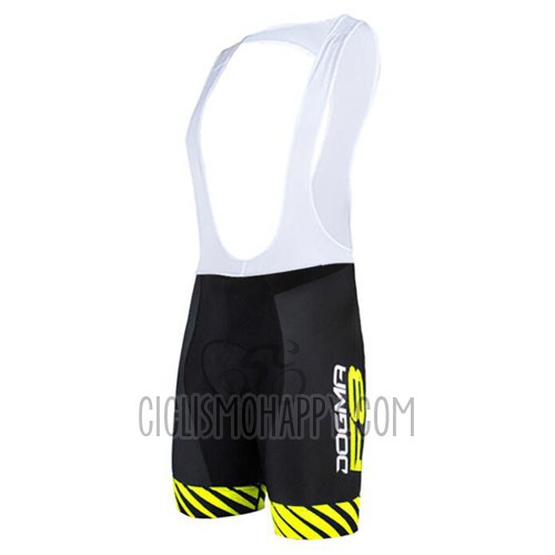 Pinarello Cycling Jersey Bib Short 2015 Men Short Sleeve Black and Yellow