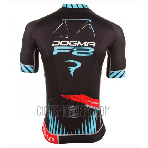 Pinarello Cycling Jersey Bib Short 2016 Men Short Sleeve Black and Blue