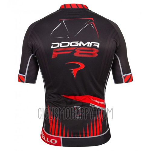 Pinarello Cycling Jersey Bib Short 2016 Men Short Sleeve Black and Red