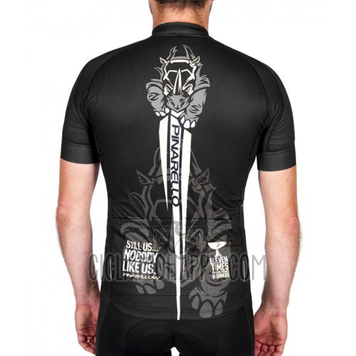Pinarello Cycling Jersey Bib Short 2016 Men Short Sleeve Black and White