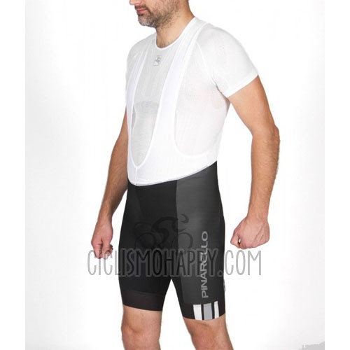 Pinarello Cycling Jersey Bib Short 2016 Men Short Sleeve Black and White