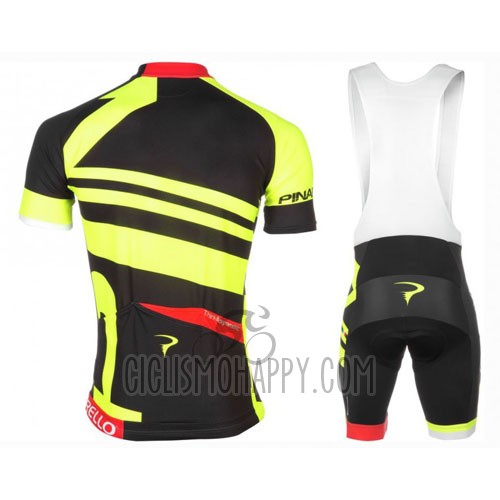 Pinarello Cycling Jersey Bib Short 2016 Men Short Sleeve Red and Yellow