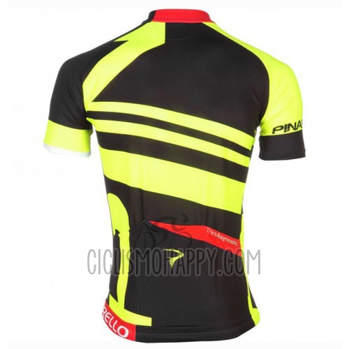 Pinarello Cycling Jersey Bib Short 2016 Men Short Sleeve Red and Yellow
